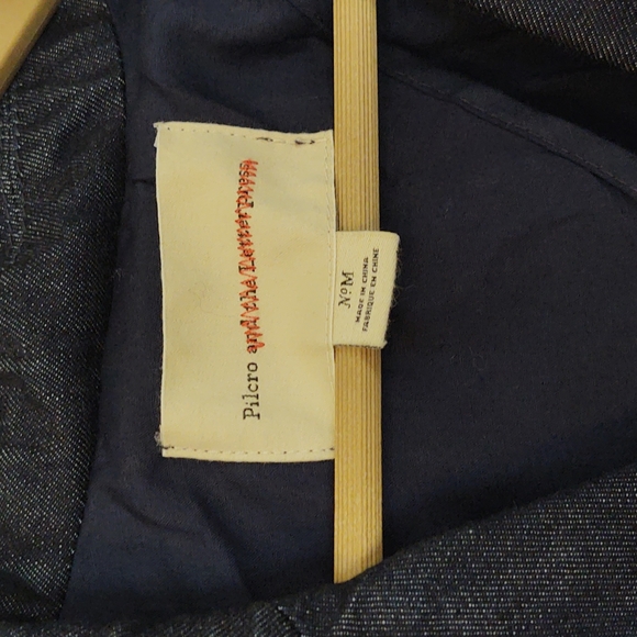 Anthro Pilcro and the Letterpress Dark Denim Blazer sz Med women - Picture 2 of 12